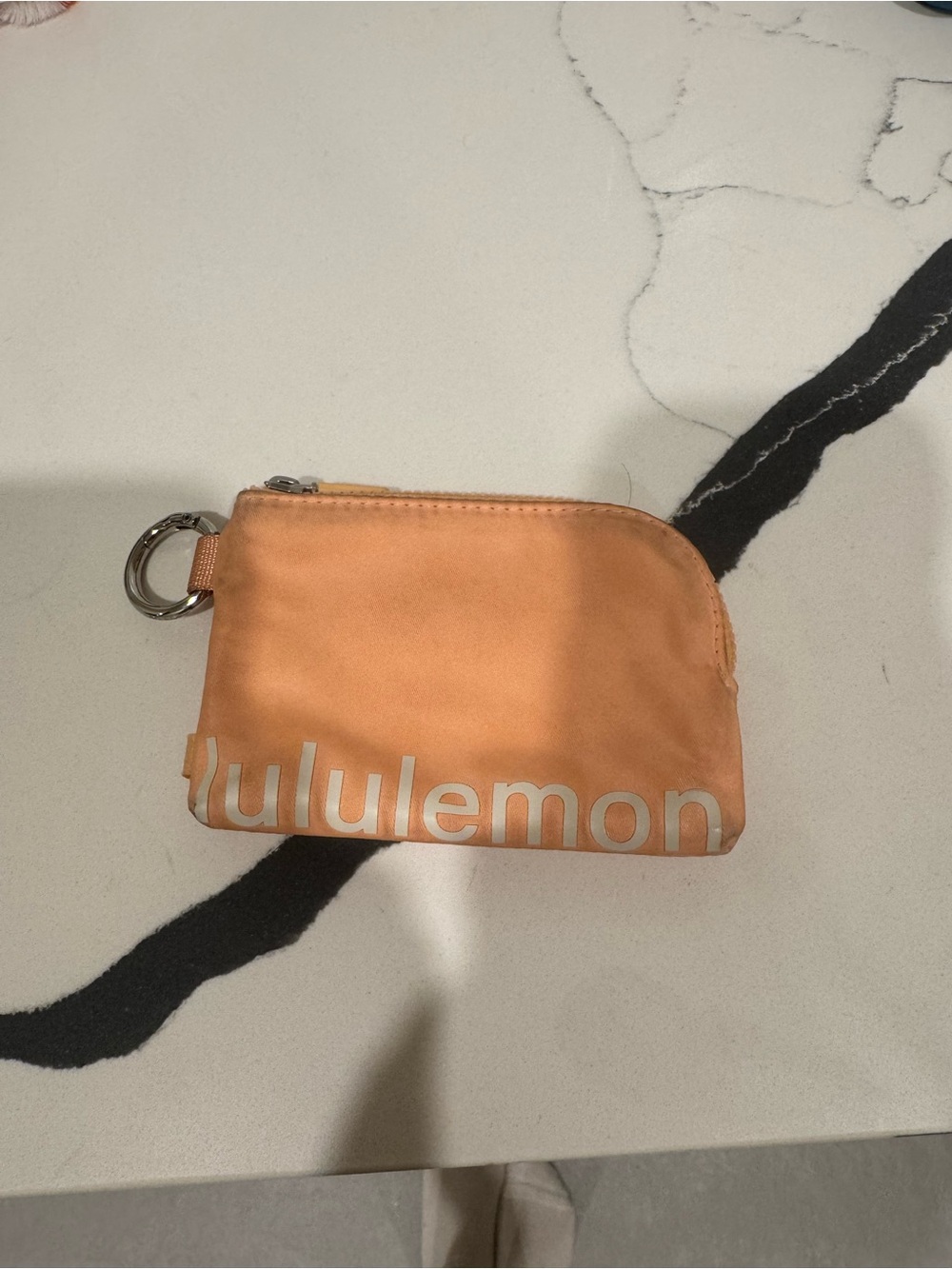 lululemon athletica Orange Zip Key & Card Holder
